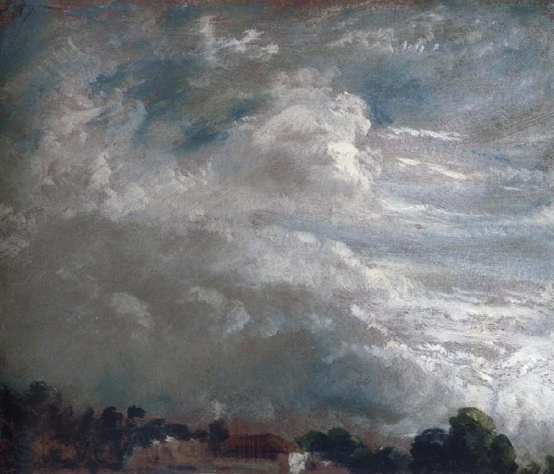 John Constable Cloud study,horizon of trees 27 September 1821
